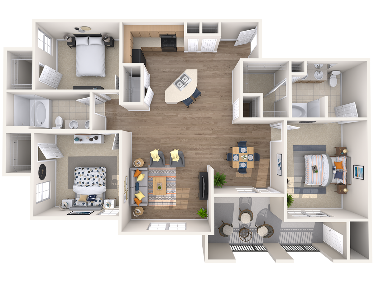 C1 - 3 Bedroom 2 Bath